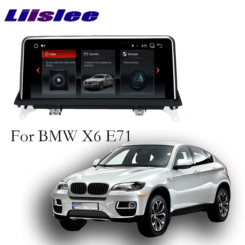 LiisLee Автомобильный мультимедийный плеер gps аудио радио для BMW X6 E71 2011 ~ 2014 CIC системы