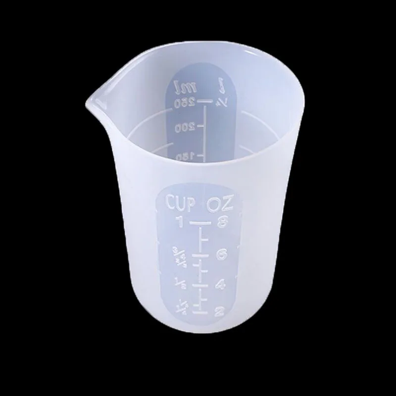 Silicone measuring cup cup DIY crystal drop glue ratio with silica gel measuring cup 100ml/250ml measuring cup can be used repea