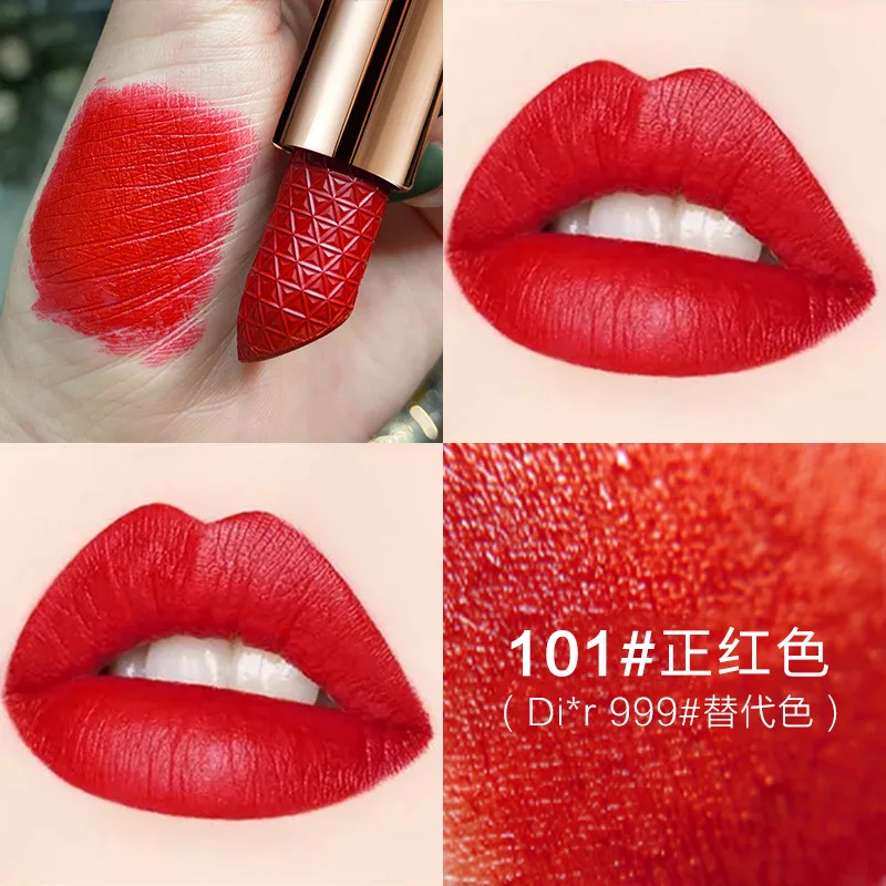 

Lipstick Long-Lasting Matte Lipstick Moisturizer Waterproof Nonstick Cup Easy To Wear Lip Glaze Stain Cosmetic Makeup Tools