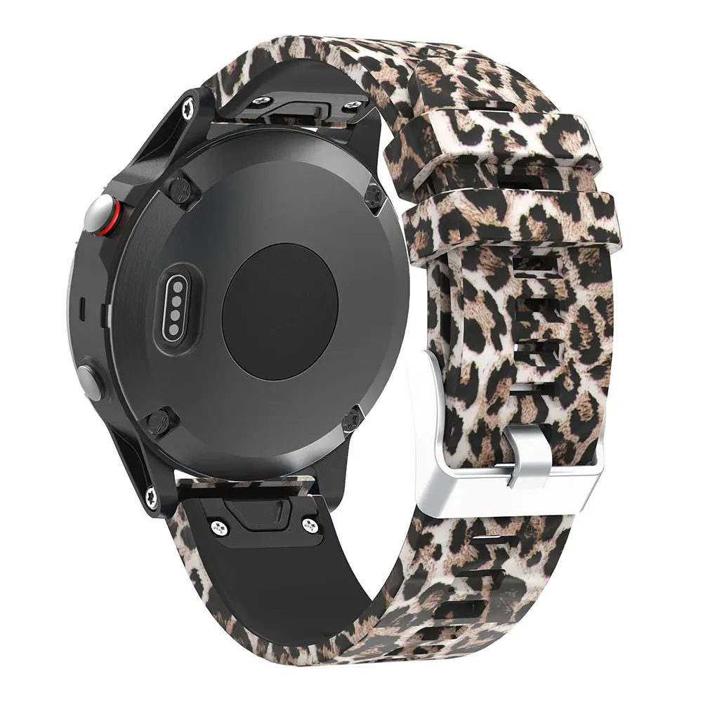 Напечатанный 22 мм быстрый релиз ремешок для Garmin Fenix5 ремень Цветной силиконовый браслет ремешок для Garmin Forerunner 945 Band