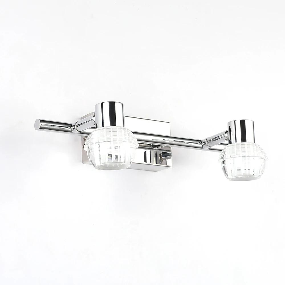 Zerouno, настенный зеркальный светильник для ванной комнаты, хрустальная лампа из нержавеющей стали, водонепроницаемый зеркальный светильник для спальни, 32 см, 54 см, 4000 K, светодиодный светильник ing - Цвет абажура: 32cm mirror lamp