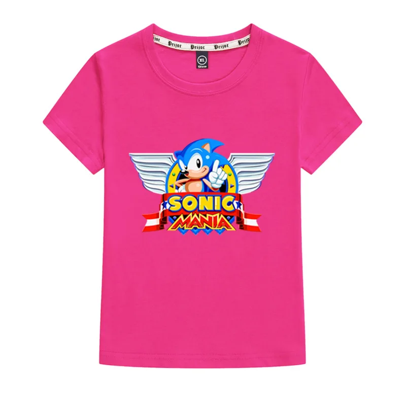 

DLF 2-14Y Anime Sonic The Hedgehog T Shirt Girls Summer Clothes Kids T-shirt Cotton Baby Boys Cartoon Anime Tops Birthday Gift