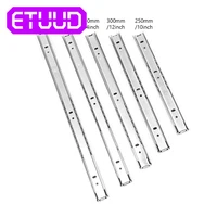 2pcs Kitchen Cupboard Drawer Slide Furniture Guide Rail Full Extension Fittings Cabinets Furniture Hardware Two-Section