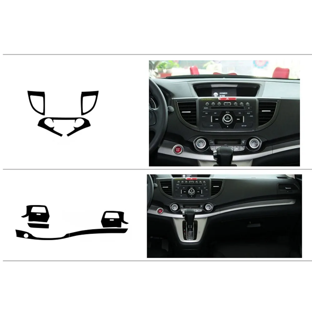 Наклейка на крышку левостороннего привода для Honda CRV 2012 2016 углеродная Внутренняя