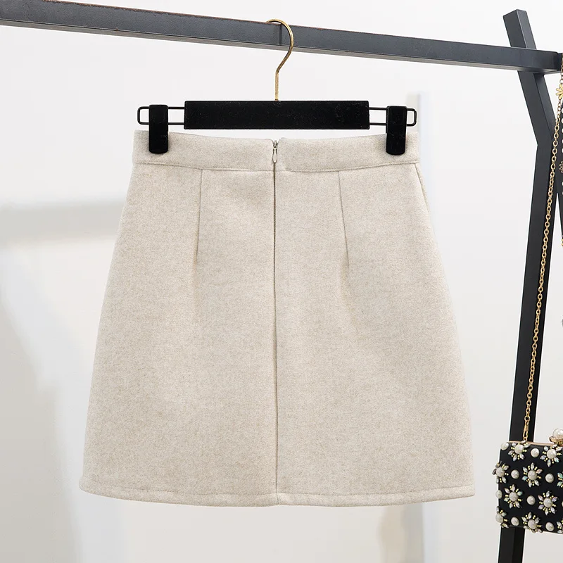 Модные женские юбочные костюмы свитер с высоким воротом Пуловер шерстяные юбки