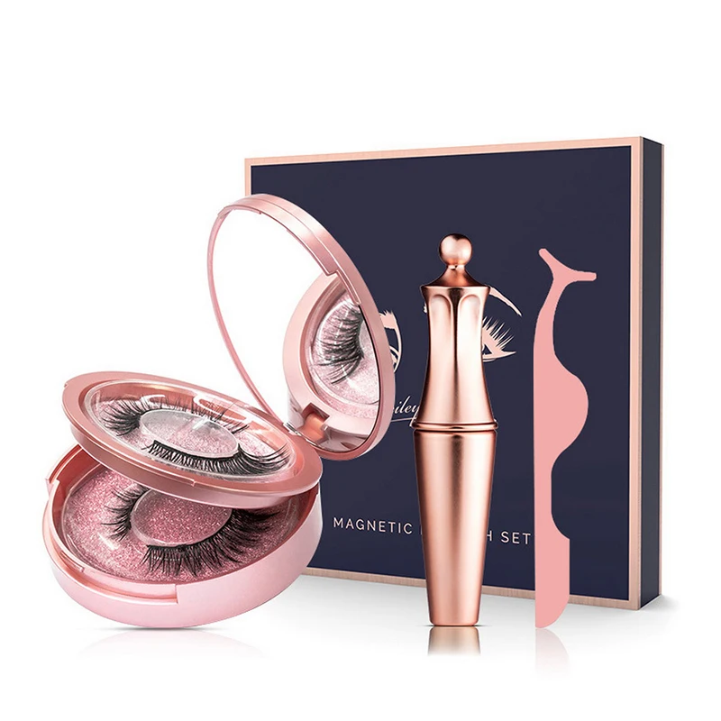 Магнитные накладные ресницы 5 магнитов Пинцет для ресниц Набор жидкая подводка