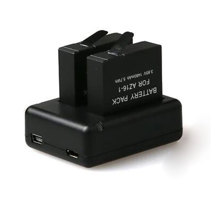 4x1400 mAh Yi 4K AZ16-1 Аккумулятор для Xiaomi YI lite YI 2 4K+ 360 VR батарея+ USB двойное зарядное устройство Xiaoyi 4K Экшн-камера
