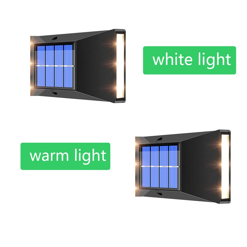 

2/4 PCS LED Solar Lights Outdoor Up And Down Luminous Solar Street Lamp Waterproof Wall Lamp For Garden Pathway Lighting Decors