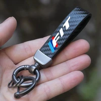 for honda fit gd ge gg za car accessories carbon fiber texture key rings keychain keyring auto vehicle key chain key bag