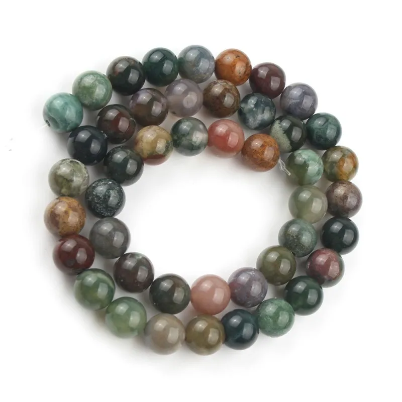 Бусины из натурального камня круглые незакрепленные бусины индийского агата для