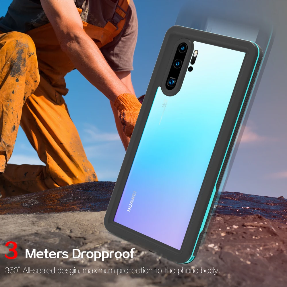 diving ip68 waterproof case for huawei p30pro p30 cover swim snow proof dustproof case for huawei p20 lite mate 20pro p30 case free global shipping
