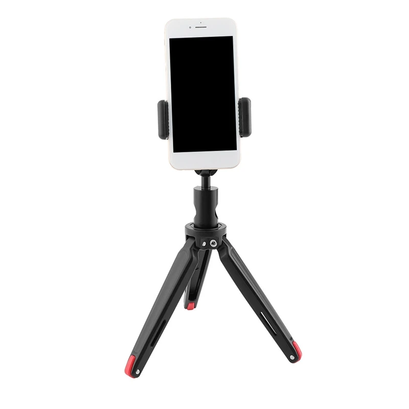 

Foldable Mini Tabletop Tripod with Phone Stand Double Ball Head Adjustment for Camera Phone Travel and Macro Photography