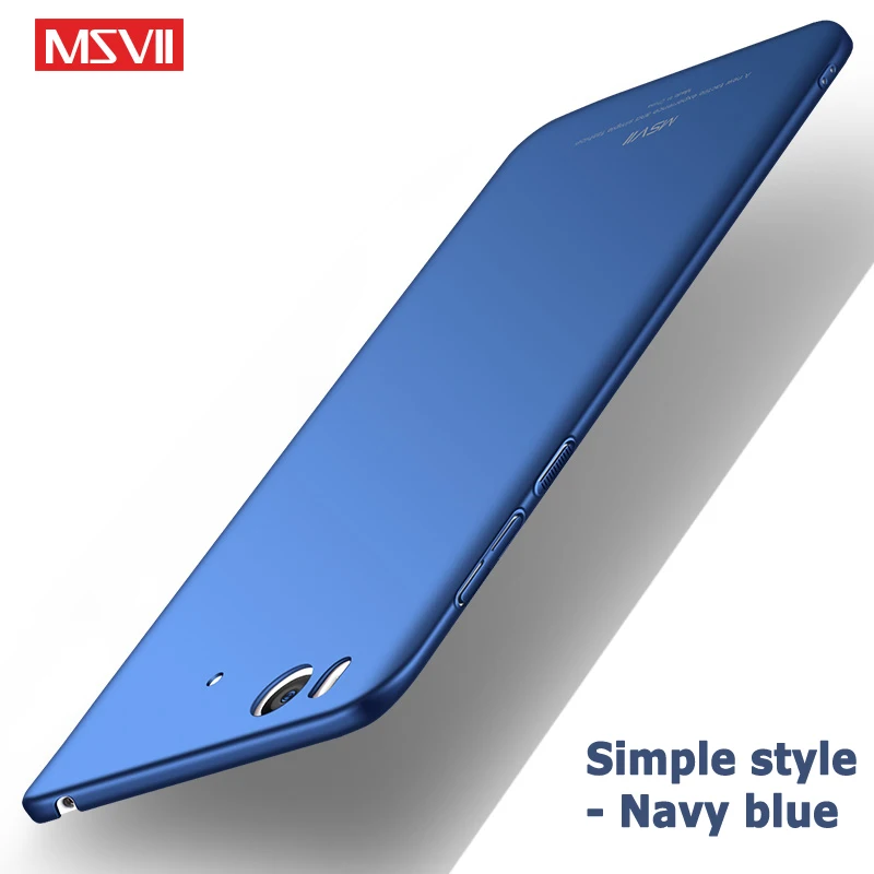 Simple navy blue Чехол для Xiaomi mi 5s чехол Msvii Silm Матовые чехлы для Xiaomi mi 5 S mi 5S чехол Xao mi 5 S PC чехол для Xiaomi mi 5 S m5s чехол s - Цвет: Simple navy blue