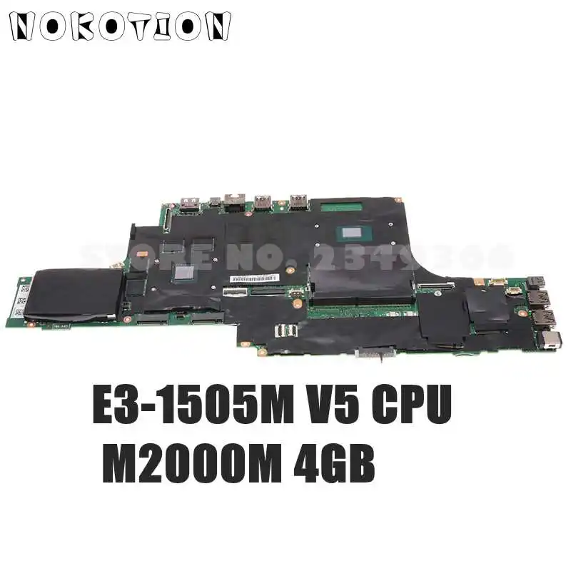 NOKOTION 01AY386 01AY387 01AY396 01AY366 01AY367 для Lenovo ThinkPad P50 PC материнская плата M2000M 4G SR2FN IXeon E3-1505M V5
