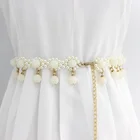 1 шт. элегантный милый и Модный женский ремень с жемчугом пояс с эластичной пряжкой жемчужный ремень с цепочкой женское платье ремешок с кристаллами
