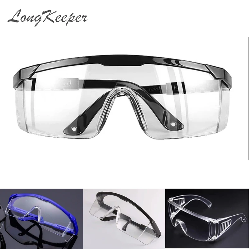

LongKeeper Anti-fog Safety Protective Glasses Men Women Eyes Protection Clear Goggles Glasses Wind Dust Proof Eyewear