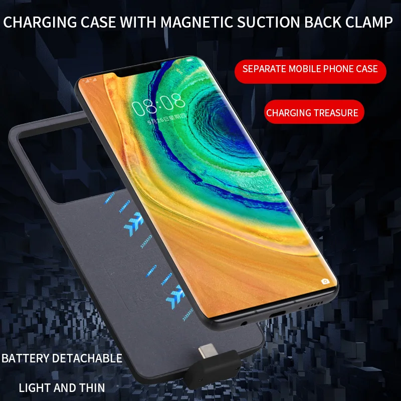 5000mAh Magnetic Battery Charger Case For Huawei Mate 30 Pro Power Bank Charging Mate30 | Мобильные телефоны и аксессуары