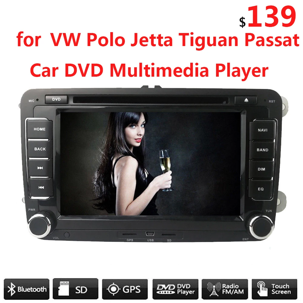 2 Din Автомобильный мультимедийный dvd плеер радио Doble Авторадио Gps для Volkswagen VW Passat POLO