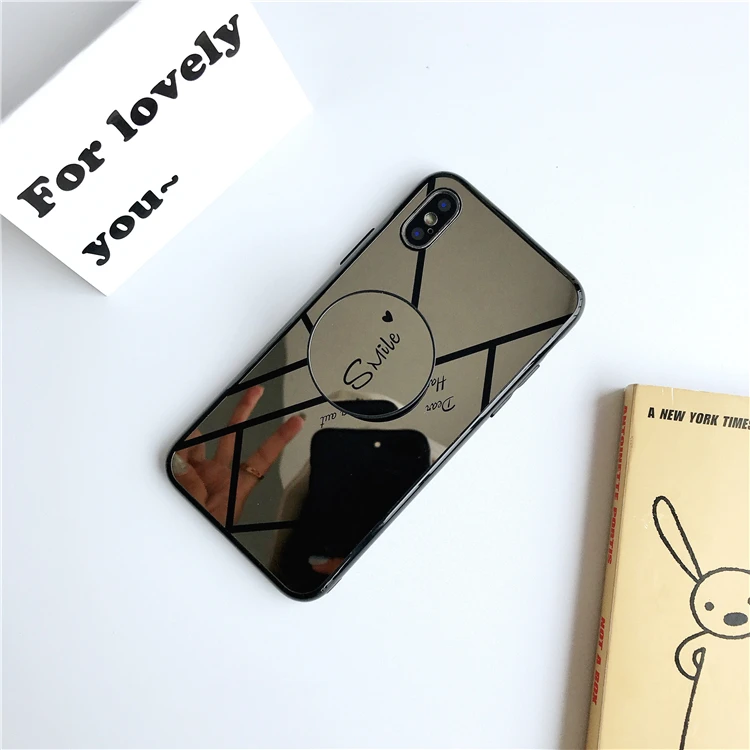 Крутая гладкая винно-красная зеркальная задняя крышка для iPhone 11pro Max X 6 6S 7 8 Plus пары Мягкий ТПУ чехол для телефона Fundas сумка - Цвет: Синий