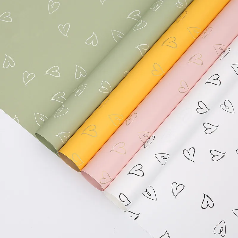 

20 шт в форме сердца Форма букет упаковка Бумага Водонепроницаемый флористическая упаковка ткани Бумага вечерние свадебные DIY подарочные уп...