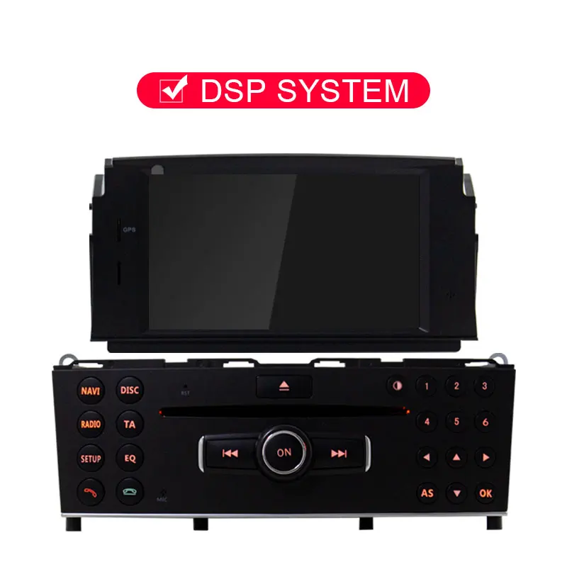 JDASTON Android 9,0 автомобильный dvd-плеер для Mercedes Benz C200 C180 W204 2007-2010 Мультимедиа gps стерео 1Din радио 4G+ 64G Восьмиядерный - Цвет: With DSP