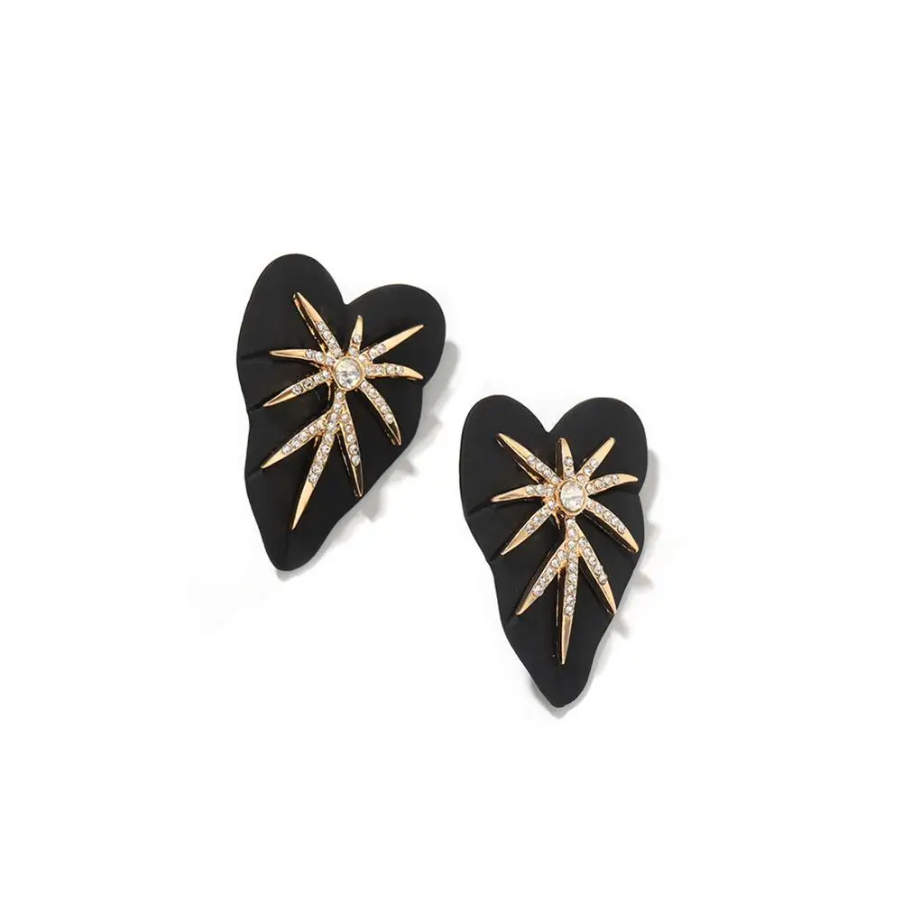 

BK модные серьги с распылителем Разноцветные серьги в форме листа из металлического сплава милые серьги-капли женские летние ювелирные изде...