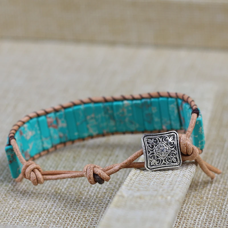 Натуральный камень темные зеркальные бусины кожаный браслет Парные браслеты