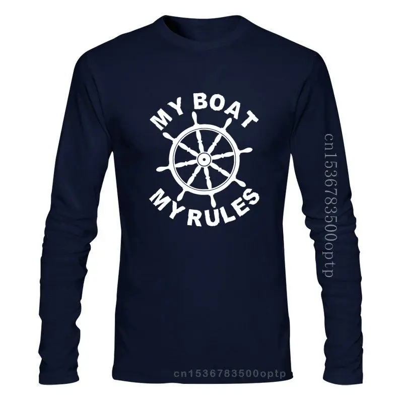 

Пустые футболки из 100% хлопка с коротким рукавом My Boat My Rules, забавный капитан скиппер, яхта