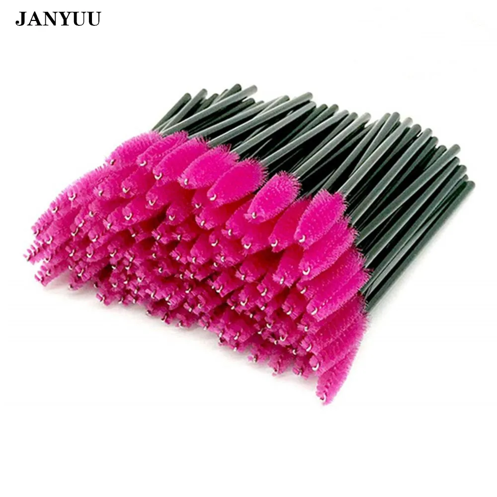 1000pcs Rose Eyelash Brush New Cosmetic Brush Disposable Eyelash Eyebrow Mini Brush Mascara Wands Applicator Makeup Beauty Tools