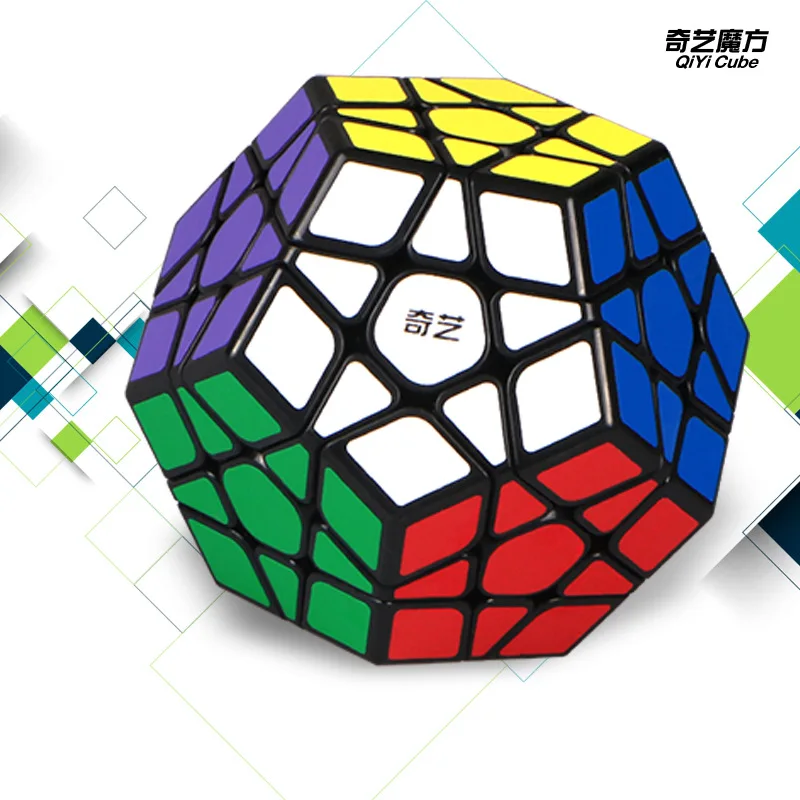 Qiyi 2x2 3x3 комплект Megaminx Qiheng черные наклейки скоростной куб развивающие игрушки