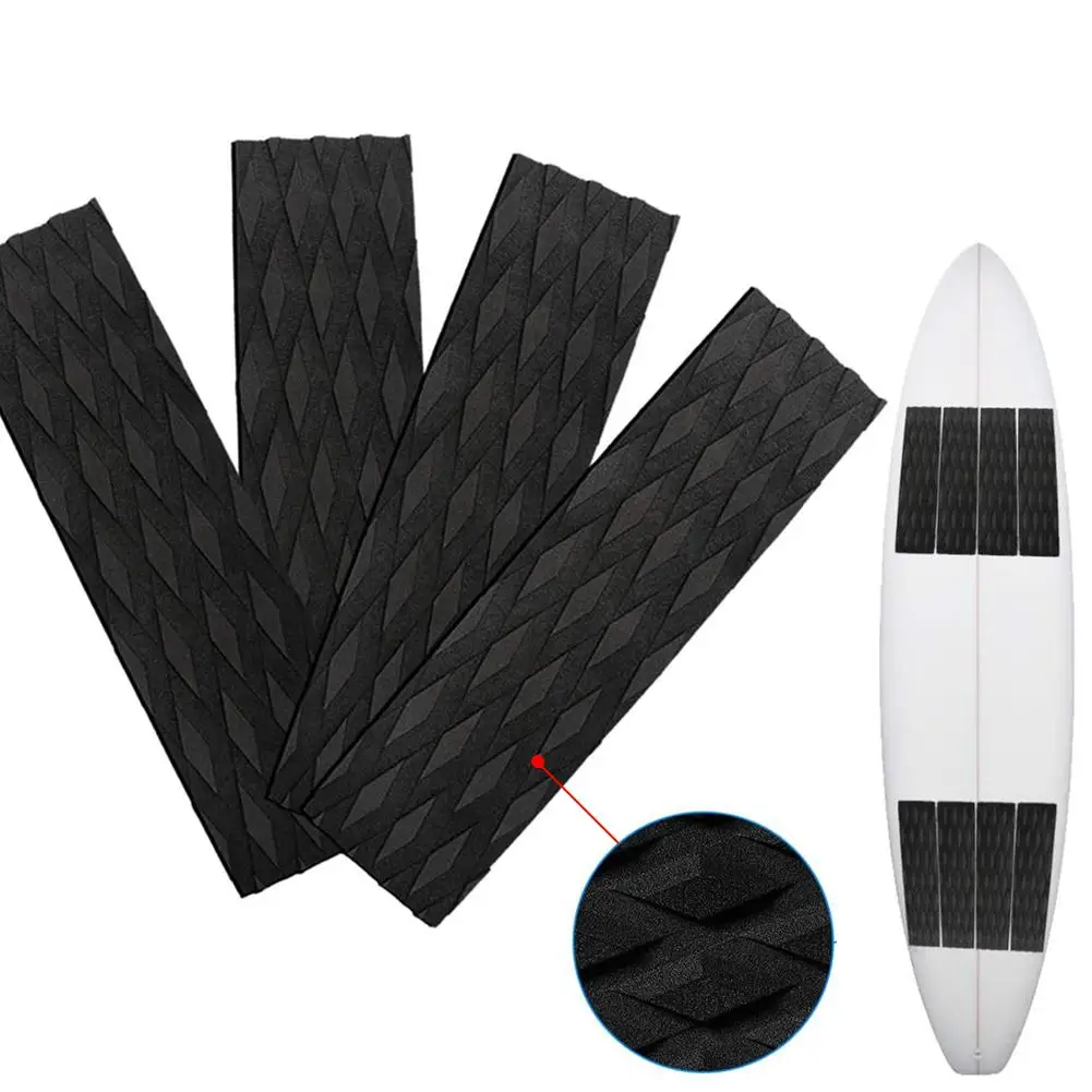 

4Pcs/set Surfboard Traction Pads EVA Surfing Skimboard Deck Anti-slip Front Tail Pad for Kiteboard Surfboard Accessories