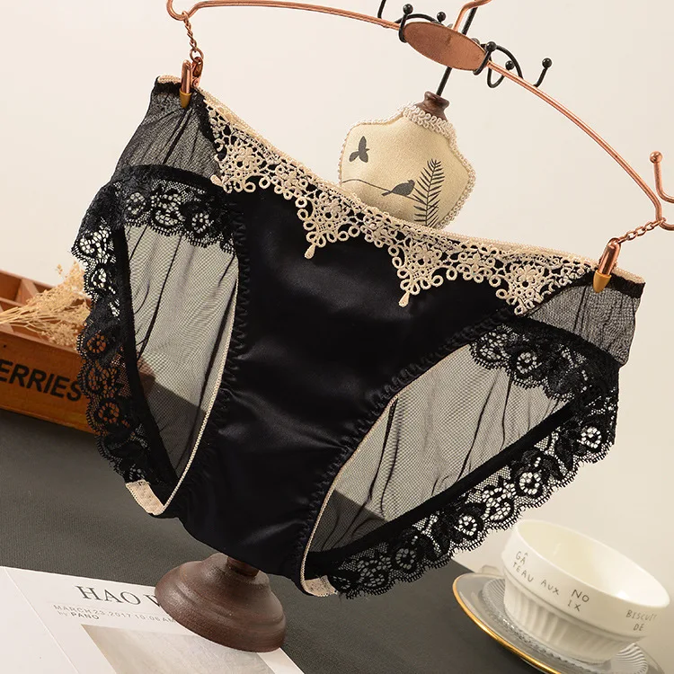 Вентиляционные высокие эластичные женские трусы сексуальные кружевные