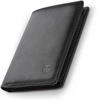 teehon 2021 elegant fashion wallet men genuine leather coin pocket card holder purse rfid