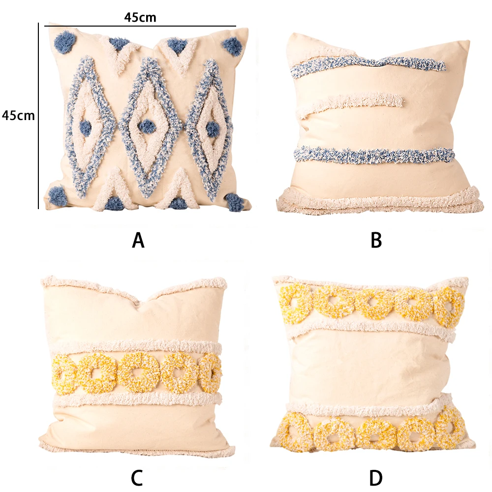 Декоративный Плетеный чехол для подушки ручной работы в стиле бохо дивана