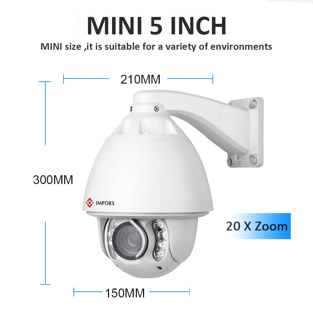 IMPORX 30x зум wifi автоматическое отслеживание PTZ IP камера IR 300 м Беспроводная