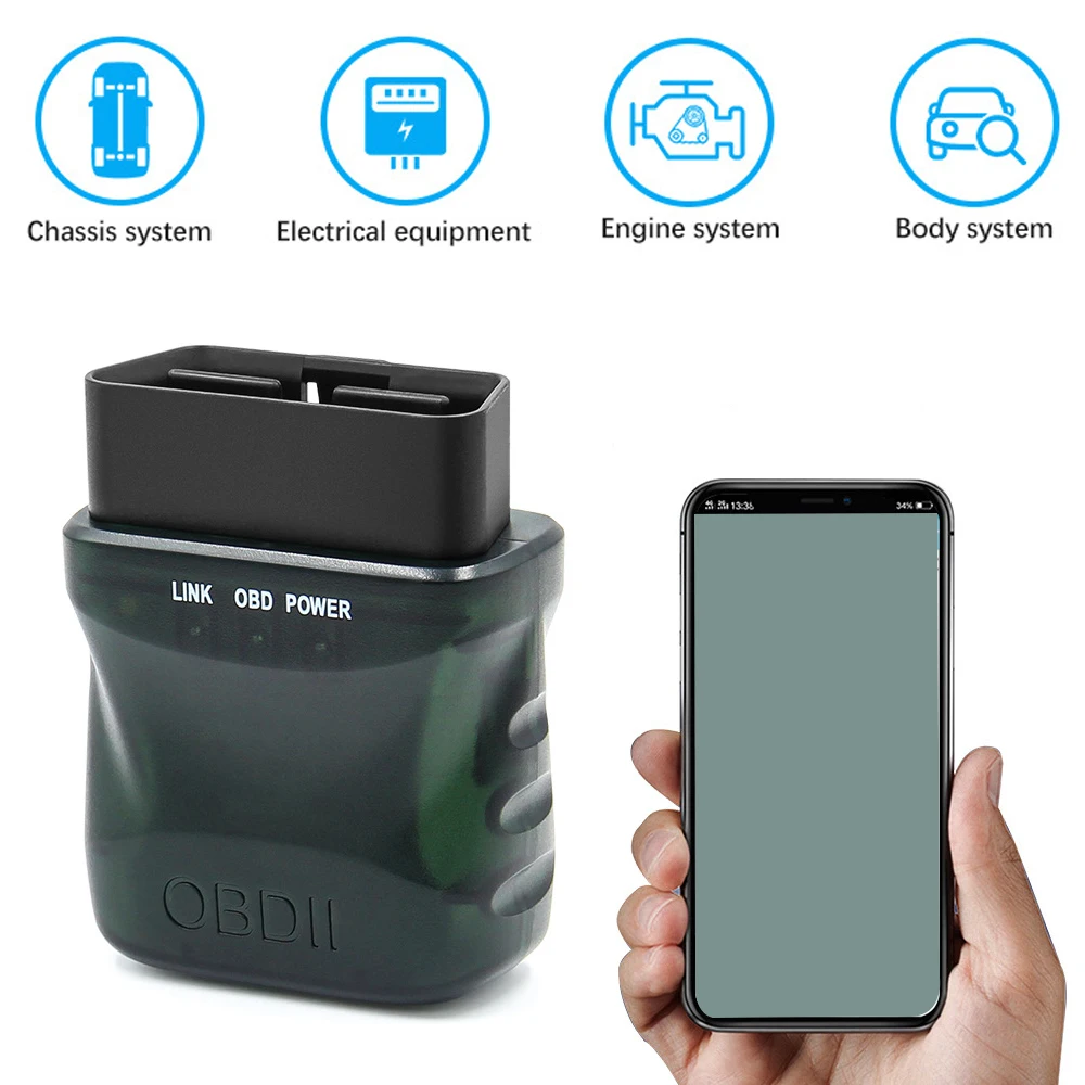 

OBD2 Scanner Bluetooth 4.0 ELM327 V1.5 OBD2 Scanner BT4.0 Car Diagnostic Scanner Tool For Android/PC/IOS OBD Code Reader New