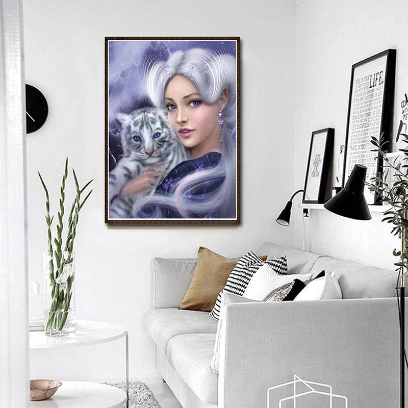 Алмазов картина детские брюки с тигровым анимальным Женская Алмазная вышивка