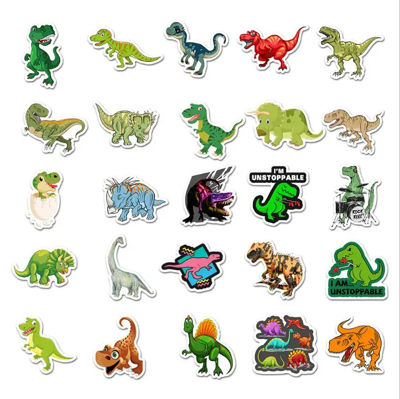 50 шт./пакет наклейки с картинками динозавров игрушки для детей ноутбука