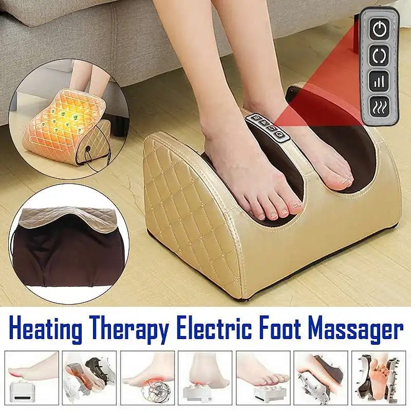 

Электрический вибратор, массажер для ног, оздоровительный массаж, терапия горячим компрессом, разминающий аппарат шиацу, 12 шт., 3D массажные ...