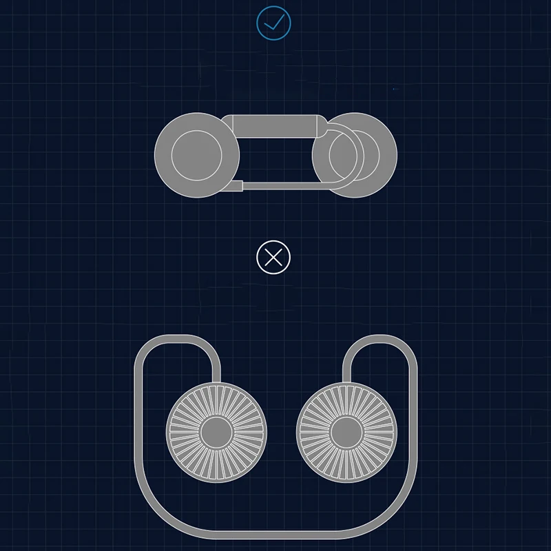 Подвесной шейный вентилятор USB Охлаждающий мини маленький Электрический