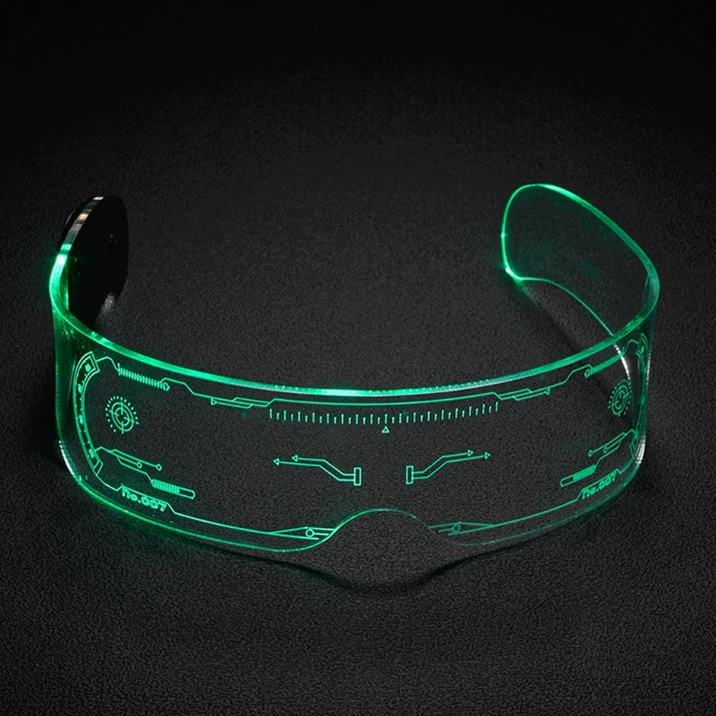 

KX4A LED Light Emitting Electronic Glasses Sun-Glasses With Shading Holiday KTV Bar Party Show Punk Gift Mask Props Colorful