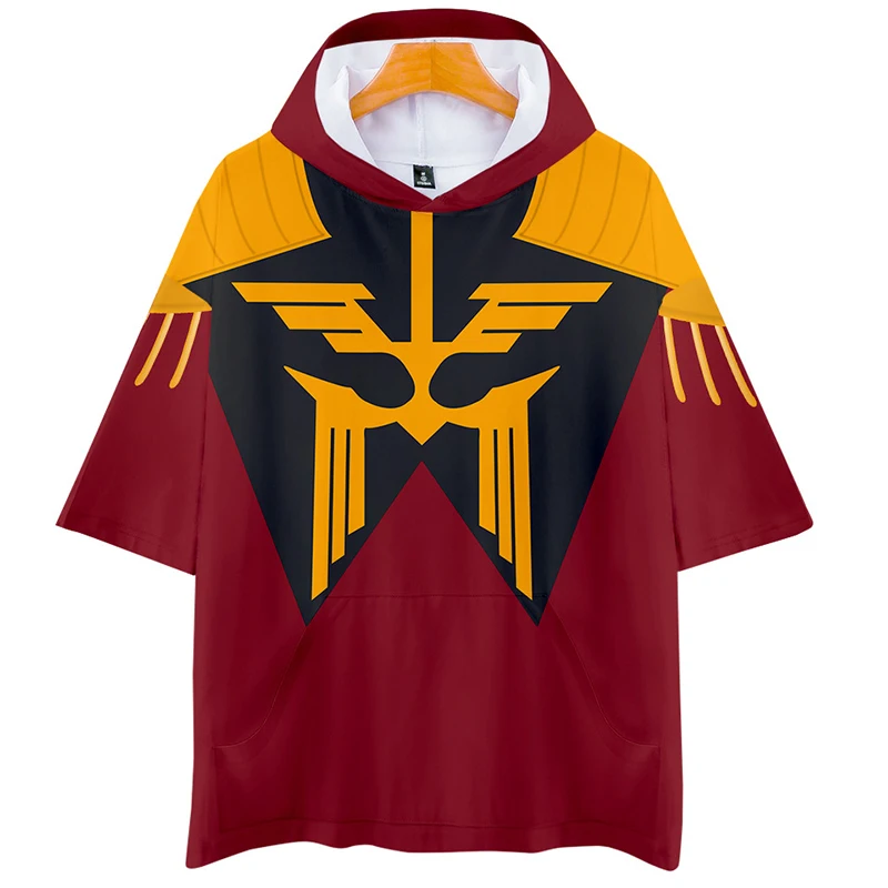 Аниме мобильный костюм Gundam Толстовка Футболка короткая рубашка футболка Косплей