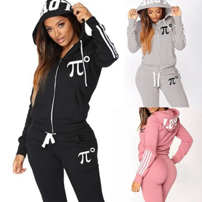 

Women's Striped Printed Hoodie And Pencil Pants Two-Piece Spring And Autumn Women's Striped Tracksuit Set Women's Clothing