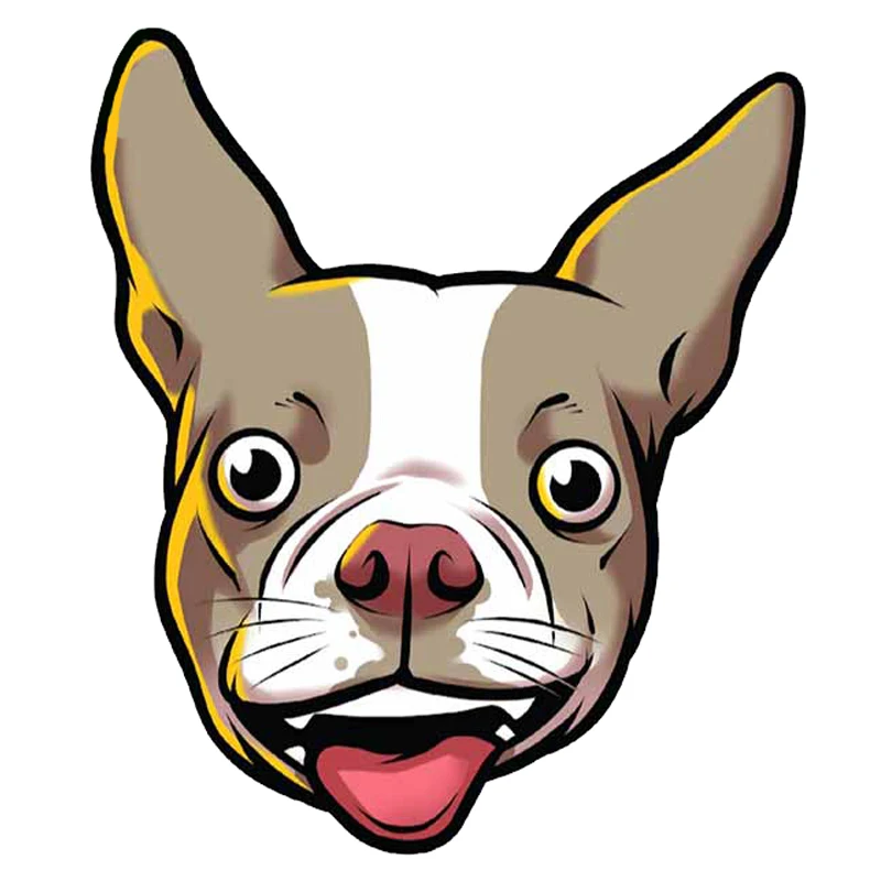 

13cm x 11.3cm for Cute Pointy Ears Puppy Tongue Out Scratch-Proof Car Stickers Waterproof Decal for Laptop Windshield