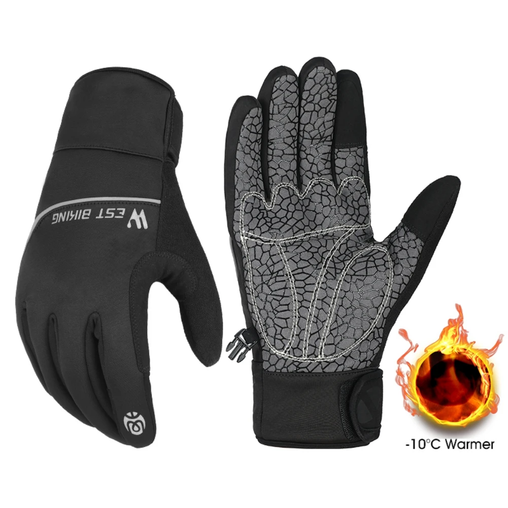 

Winter Warm Skiing Gloves Men Women Thermal Fleece Cycling Snowboard Gloves Outdoor Sports Bike Bicycle Gloves