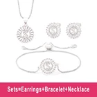 Ожерелье с подвесками, серьги-гвоздики, браслеты, ювелирные изделия из меди и циркона белого цвета, A-Z, 26 букв, аксессуары с алфавитом