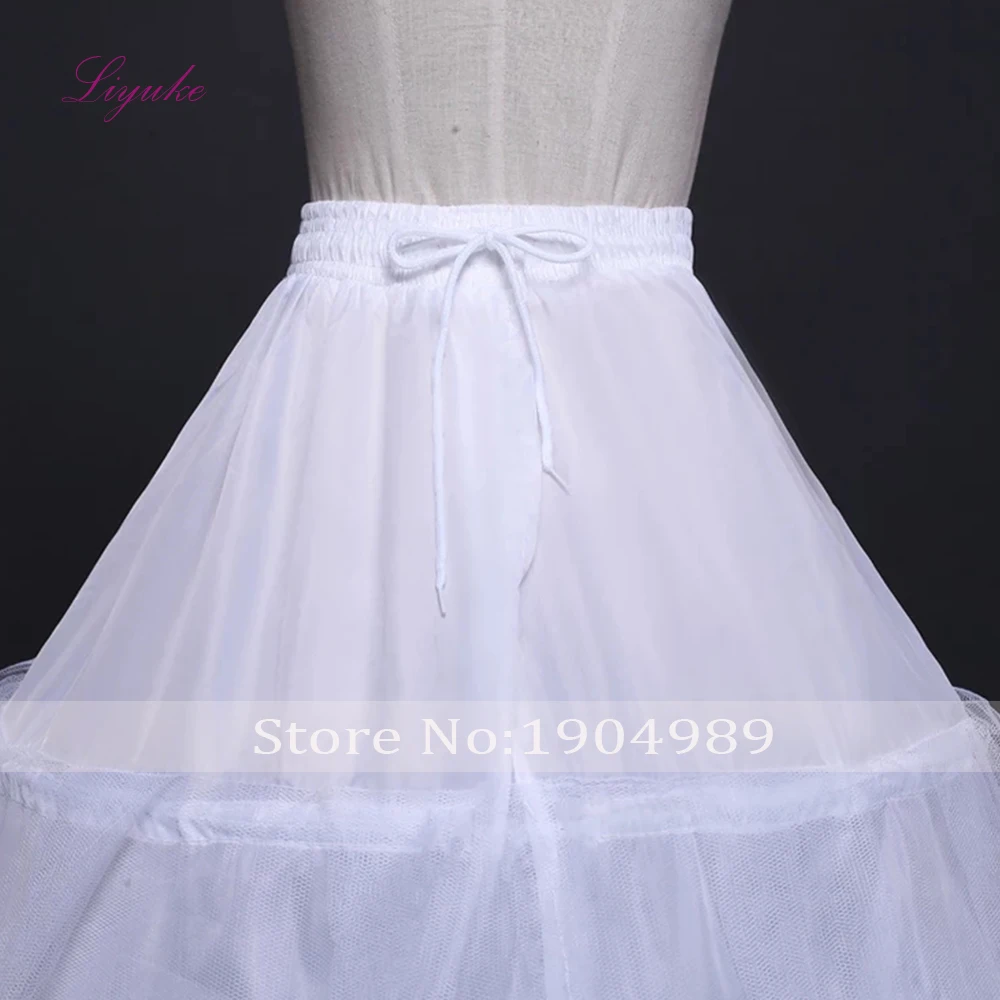 Liyuke Свадебная юбка используемая для линии свадебное платье 3 Hoops белый Brautunterrock |
