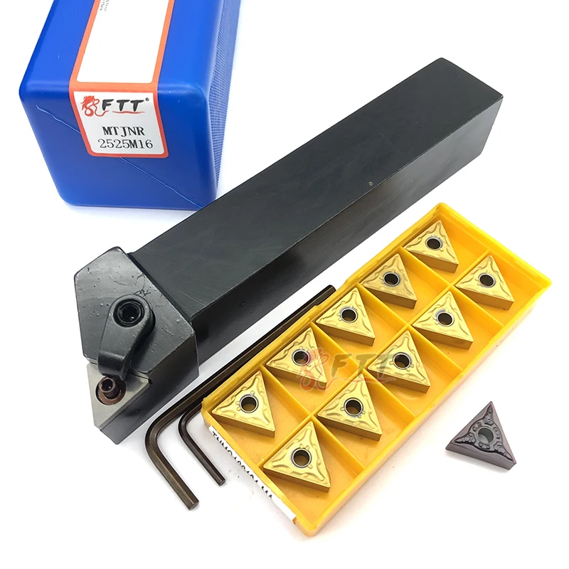 1PCS MTJNR2525M16 Turning Tool Holder MTJNR 150mm 93 degree 11PCS TNMG160408 Carbide Inserts Lathe Cutting Tools Set | Инструменты
