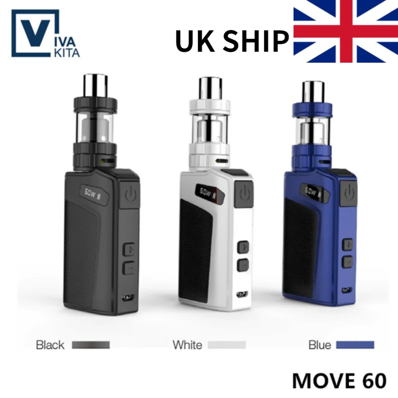 Доставка по Великобритании! Электронная сигарета Vaptio MOVE TC 60 2100 мАч Вт OLED 0 69 дюйма |