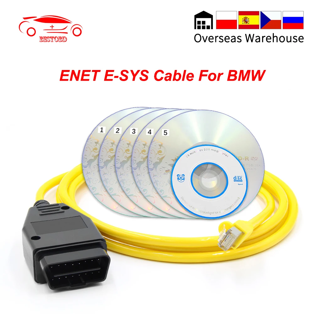 E SYS ENET для BMW F series ICOM OBD2 кодирования диагностический кабель Ethernet to OBD YDL передачи